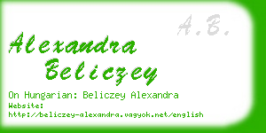 alexandra beliczey business card